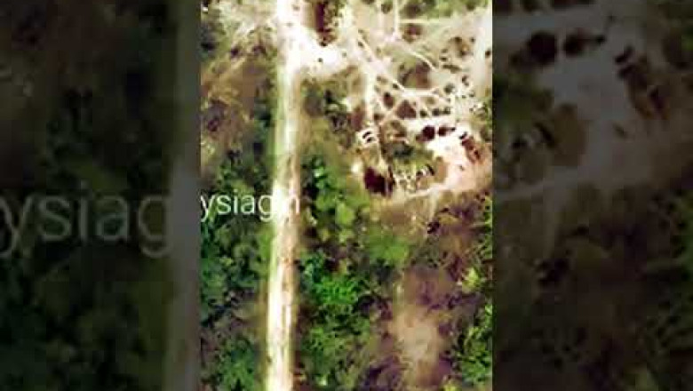 Dramatic moment Ukrainian SSO target Russian troops using drone dropped munition from a height of 200+ meters(!)