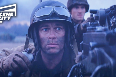 Fury: Tanks vs. Machine Gun Turrets (Brad Pitt) 4K HD Clip
