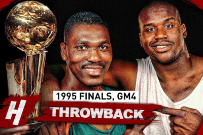 Hakeem Olajuwon vs Shaquille O'Neal EPIC Game 4 Duel Highlights 1995 NBA Finals - MUST SEE