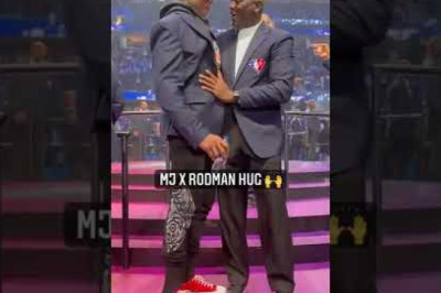 MJ & Rodman HUG at NBA All Star Game! 🙌 #shorts