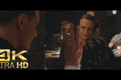 NAZI TAVERN GUNFIGHT - INGLORIOUS BASTERDS 4K - HICOX GIVES HIMSELF AWAY - QUENTIN TARANTINO