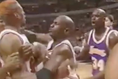 Dennis Rodman shuts down Shaq - 0 pts in 2nd Half/OT (Full Version)