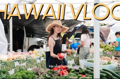 [ Hawaii Trip ]Summer 2022🌴 Hawaii Day6, Saturday morning trip to the farmers market 🍅🌽.