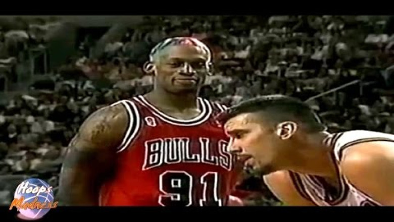 Dennis RODMAN vs Frank BRICKOWSKI - 1996 NBA Finals!