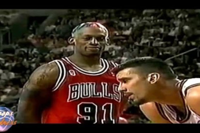 Dennis RODMAN vs Frank BRICKOWSKI - 1996 NBA Finals!