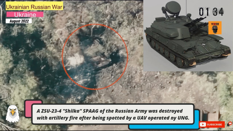 Ukrainian Forces Drones And Howitzers Target Russian Shilka Anti ...