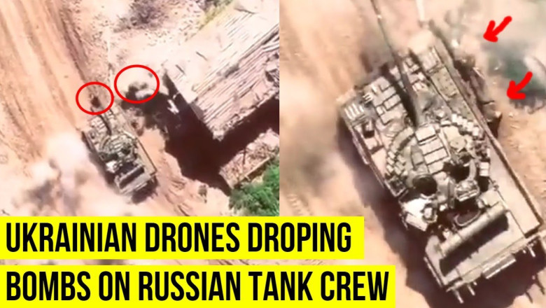 Russian Tank Crew Trying to Escape Ukrainian Drones. | Nexth City