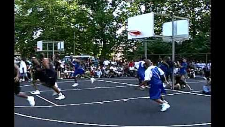 Dr. J Plays Basketball with Friends Philadelphia 52nd &amp; Parkside June 1999