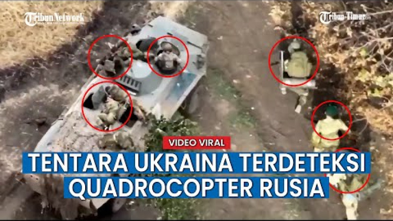 Dramatic moment Sneaking Walk Until Hidden Behind Tanks Still Detected by Russian Quadrocopter