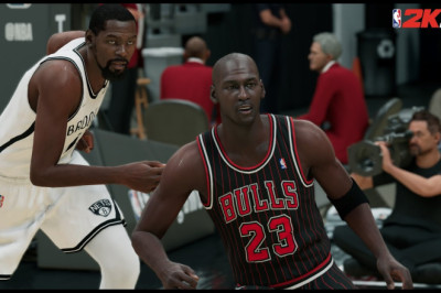 DURANT vs JORDAN. DOWN THE WIRE! NETS battle '96 BULLS -  KD-Kyrie-Simmons MJ-Pippen-Kukoc