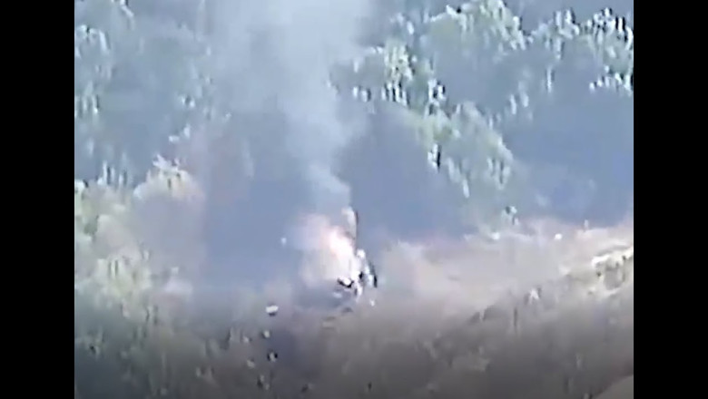 Russian 2S3 Self-Propelled Artillery Destroyed Right on the Border