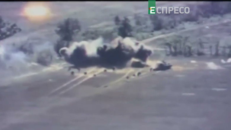 Accurate work of Ukrainian artillery against a group of Russians