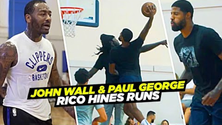 "I'm HIM.. I'm BACK!" John Wall &amp; Paul George Go OFF at Rico Hines Runs!!