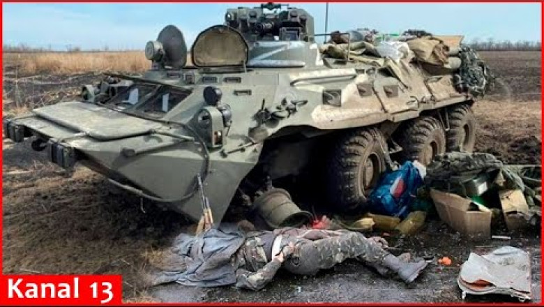 Dramatic moment They left another Russian corpse and armored vehicles and everything as a gift