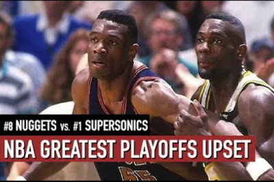 Throwback NBA Playoffs 1994. Denver Nuggets vs Seattle SuperSonics Game 5 Highlights HD