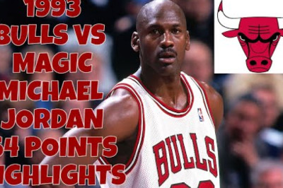 Michael Jordan Highlights Reaction 64 Points Magic vs Bulls