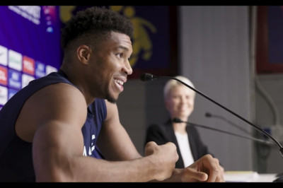 Giannis Speaks With The Media After Dropping 41 Points On Ukriane In EuroBasket 2022