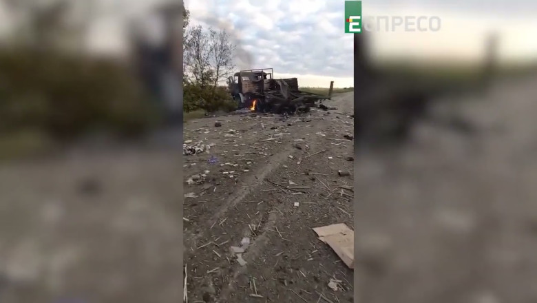 Moment soldier of the Armed Forces showed the destroyed equipment of the occupiers.