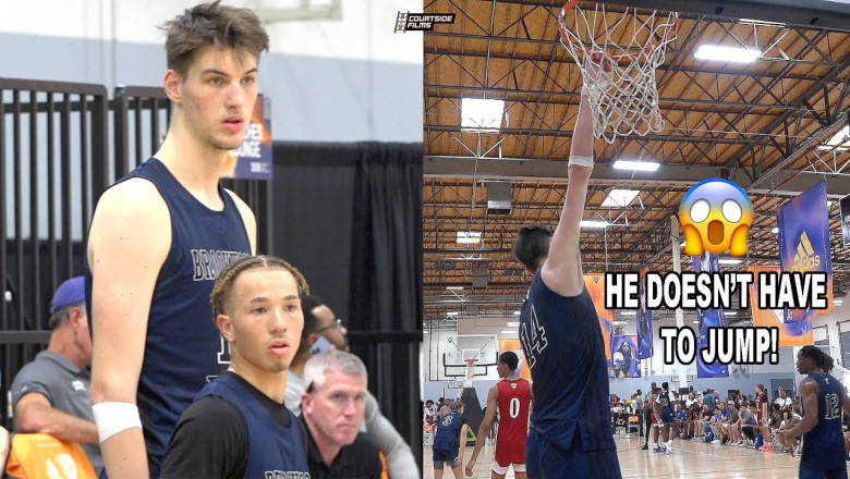 7-FOOT-6 OLIVIER RIOUX IS A CHEAT CODE!! World's TALLEST Teenager CAN NOT BE STOPPED!