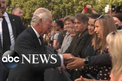 King Charles III arrives at Buckingham Palace