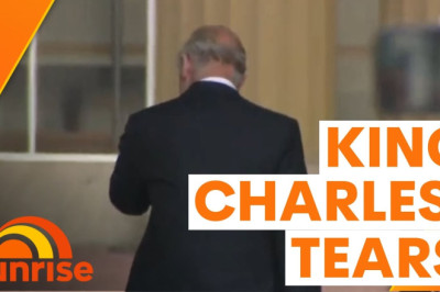 Charles wipes away tears as crowd sings 'God Save the King' | Sunrise