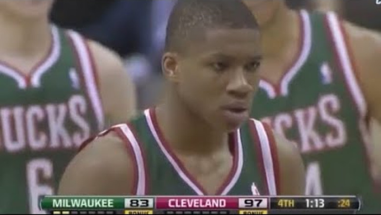 Giannis Antetokounmpo FIRST NBA GAME (2013 MILWAUKEE BUCKS DEBUT)