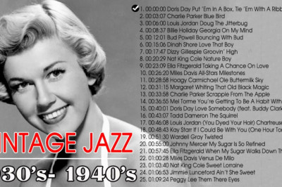 Doris Day, Ella Fitzgerald, Billie Holiday, Nat King Cole, Miles Davis - JAZZ 1920s,30 and 40s