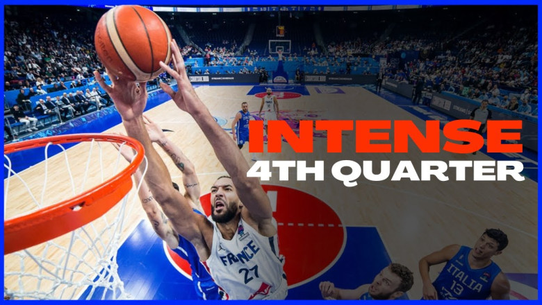 Intense 4th Quarter | France vs Italy #eurobasket2022 #bringthenoise