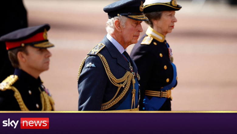 King Charles follows Queen's coffin to Westminster Hall