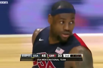 LeBron James and Kobe Bryant DESTROY Great Britain vs x 2012 Team USA Full Highlights