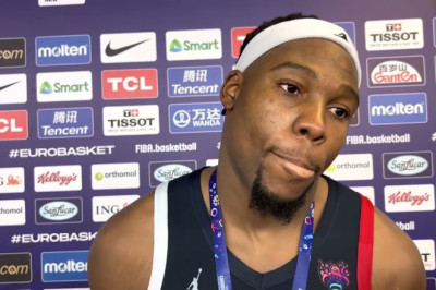 Guerschon Yabusele reacts to losing the EuroBasket 2022 final