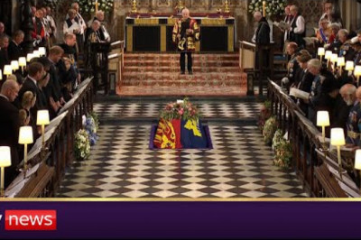 Queen Elizabeth lowered into Royal vault as lone piper concludes state funeral