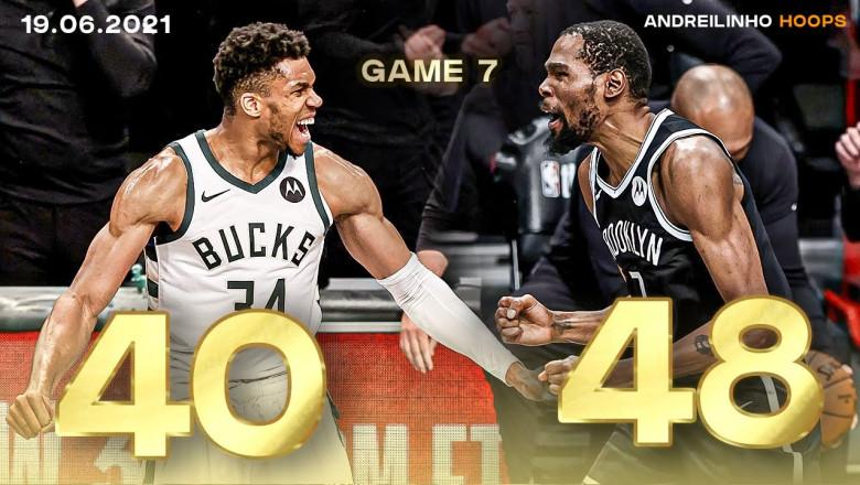 Giannis Antetokounmpo vs Kevin Durant EPIC DUEL! ● ECSF GAME 7 ● 19.06.21 ● Giannis 40 &amp; Durant 48!