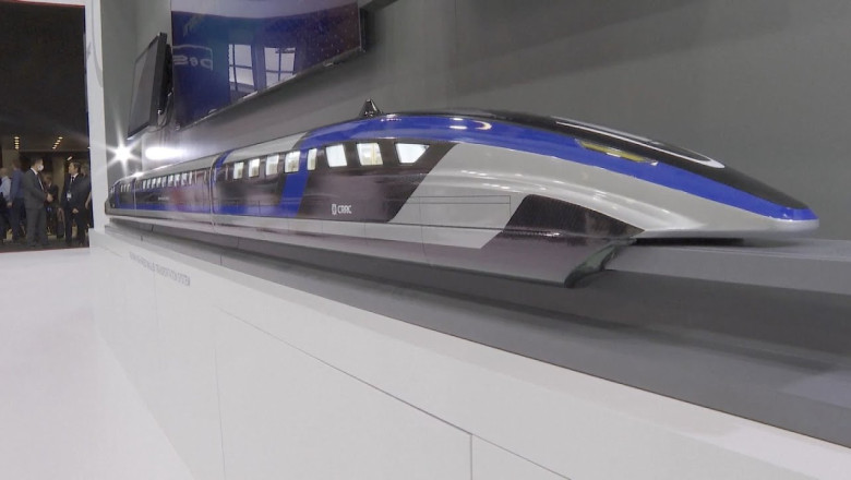 China's high-speed maglev transportation system debuts at German exhibition