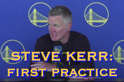 KERR: “We need Andre (Iguodala)…he can still play”; Draymond “looks good”; vets dominated scrimmage