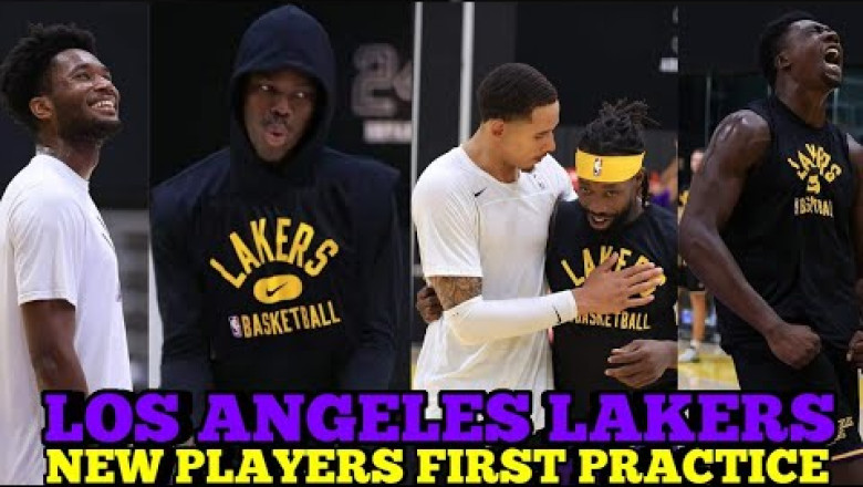 LOS ANGELES LAKERS NEW PLAYERS FIRST PRACTICE | SCHRODER,BEVERLEY,BRYANT AND OTHERS | LAKERS UPDATES
