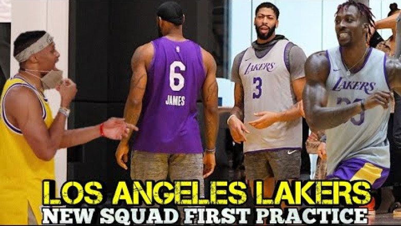 LOS ANGELES LAKERS NEW SQUAD FIRST PRACTICE | LBJ,AD,MELO,RUSS,DH, | THE DEATH 5 OF THE LAKERS🔥