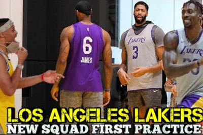 LOS ANGELES LAKERS NEW SQUAD FIRST PRACTICE | LBJ,AD,MELO,RUSS,DH, | THE DEATH 5 OF THE LAKERS🔥