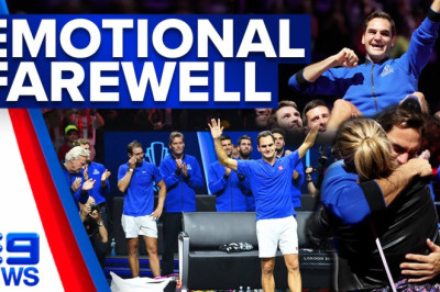 Roger Federer’s emotional final bow following defeat alongside Nadal | 9 News Australia