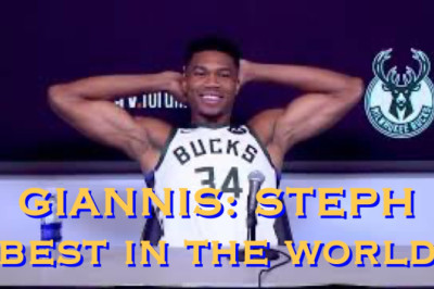 GIANNIS on Steph Curry: “best in the world”; “kinda jealous of Golden State (at parade and ESPYS)”