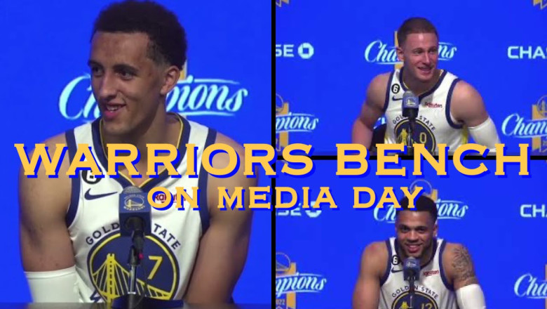 JaMYCHAL GREEN, DONTE DiVINCENZO, BALDWIN, ROLLINS, QUINNDARY WEATHERSPOON from #Warriors Media Day