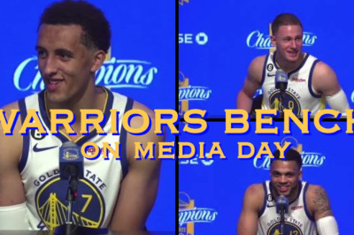 JaMYCHAL GREEN, DONTE DiVINCENZO, BALDWIN, ROLLINS, QUINNDARY WEATHERSPOON from #Warriors Media Day
