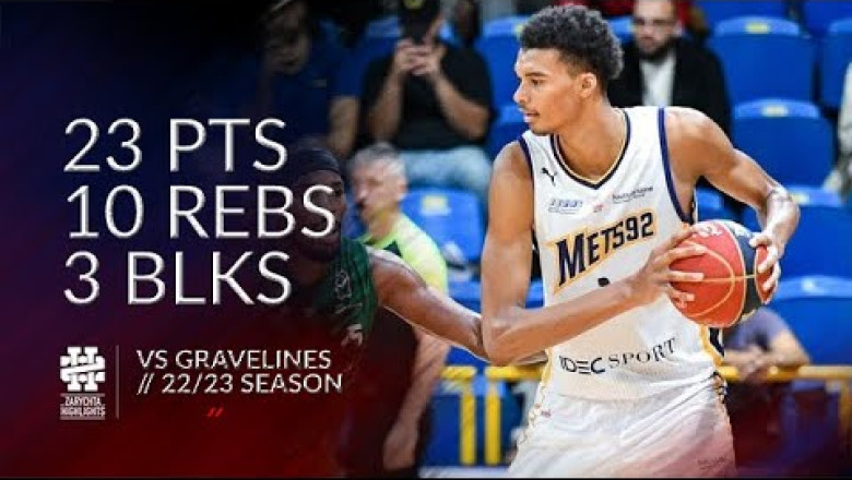 Victor Wembanyama 23 pts 10 rebs 3 blks vs Gravelines 22/23 season