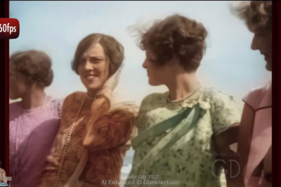 1927 - College Girls Trip to Atlantic City | AI Enhanced Film