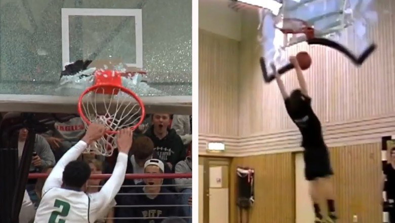 20 Backboard Breaking Dunks π₯π₯π₯