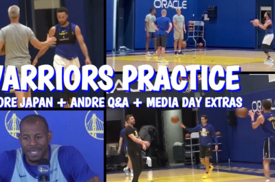 Steph Curry+Klay 💦 Iguodala “ain’t in that bad shape”+ Kuminga (Warriors practice); Media Day extra