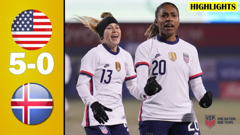 USA vs Iceland 5-0 All Goals &amp; Extended Highlights | 2022 SheBelieves Cup