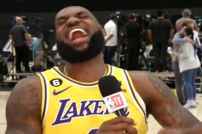 LeBron James cracks up hearing Patrick Beverley's favourite LeBron highlight 🤣