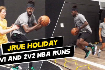 Milwaukee Bucks Jrue Holiday & George Hill 2v2 vs NBA players