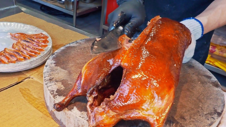 Juicy!Crispy Roasted Cherry Duck, Duck Fat Pancake Making / 酥脆多汁！脆皮櫻桃烤鴨, 鴨油餅皮製作/皇金脆皮烤鴨